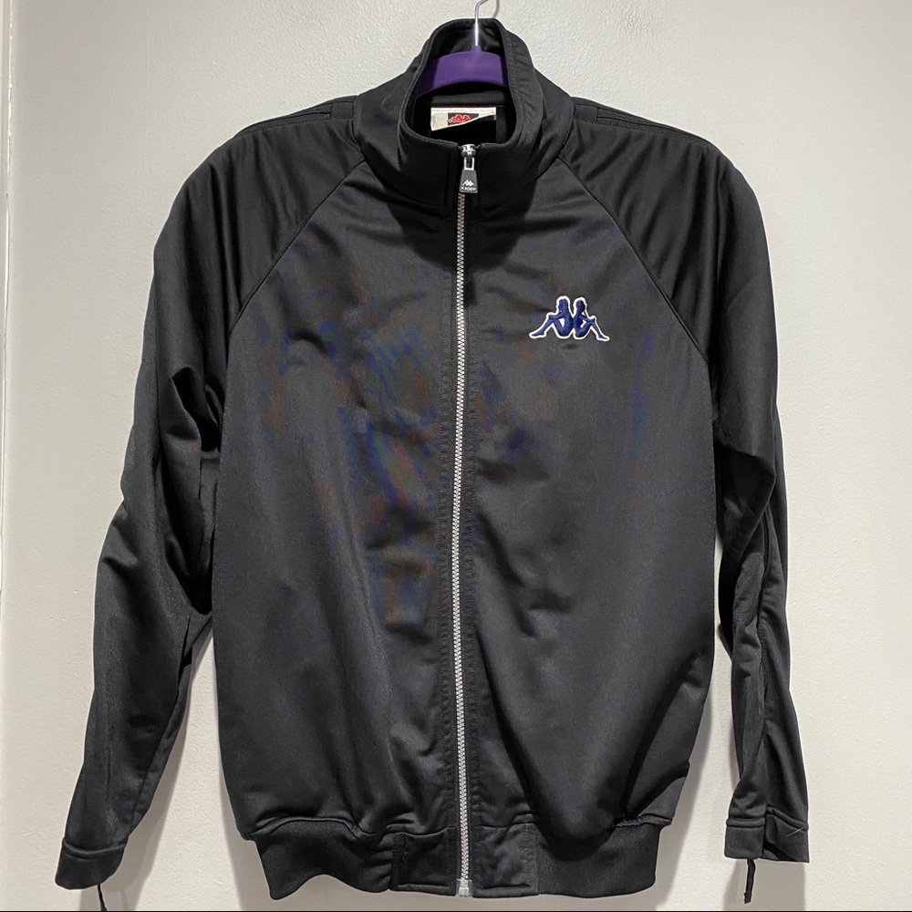 Vintage Kappa Jacket Black Blue Size Small